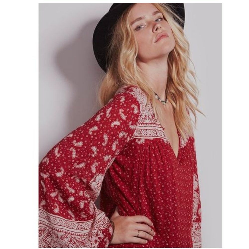 Free People Bell Sleeve Dress - Picture 1 of 3